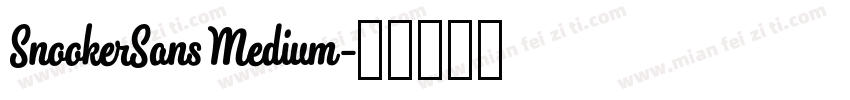 SnookerSans Medium字体转换